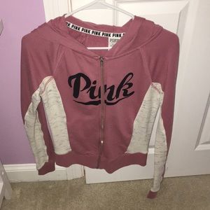 Super pretty mauve pink and white heather hoodie